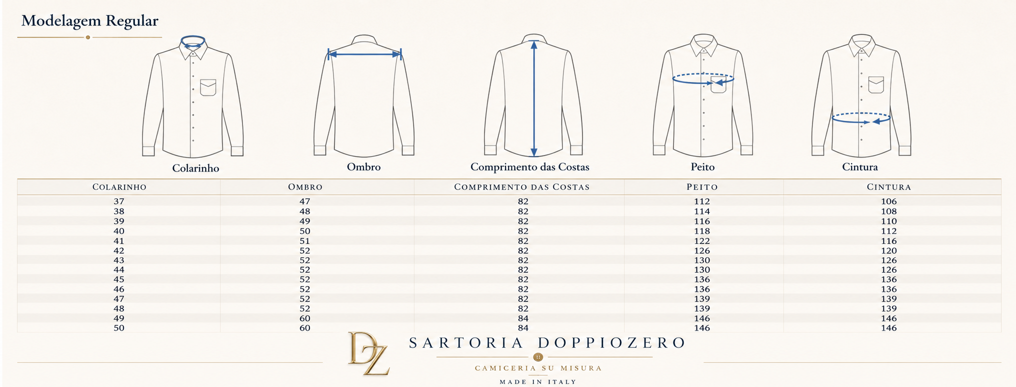 Camisa Italiana Vomero — Pinpoint 100% Algodão Non-Iron